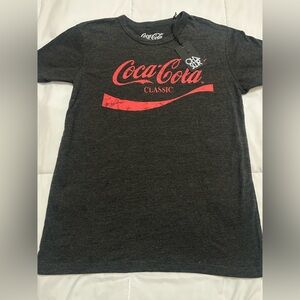 Coca Cola Men's Charcoal Tee with Red Logo